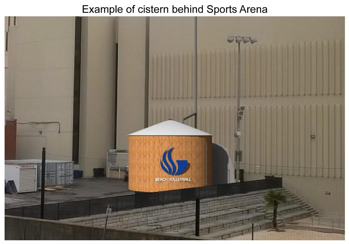 Cistern behind Sports Arena