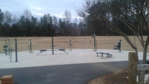 The other side of the new outdoor gym