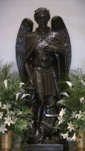 St Michael the Archangel which is now inside the temple but outside the Sanctuary. 