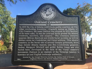 Marker near the entrance of the cemetery