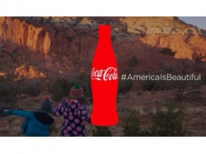The red coca cola image is more important than the back ground. 