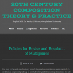 ENG3100: 20th Century Composition Theory & Practice (Spring 2014)