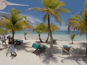 The classroom on South Water Caye...the only time you'll want to sit in the front row!