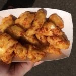 Photo of fried cheese curds.