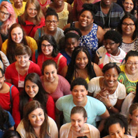 Students at a leadership retreat; Photo taken from Agnes Scott's "Division of Student Life" page, under the "Center for Leadership and Service" tab