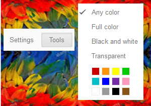 Google color tools in action on a colorful background
