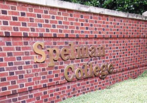 Spelman sign outside of campus