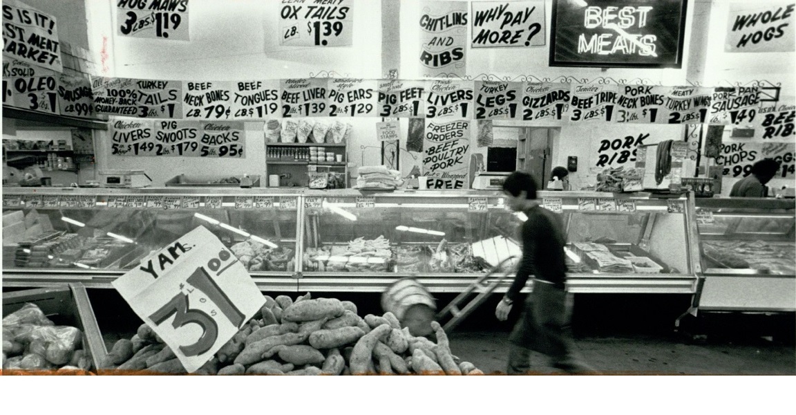 Meat Market, July 7 1983, AJCP 144-011i, Atlanta Journal Constitution Photographic Archive, Special Collections and Archives, Georgia State University Library.