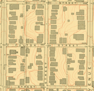 1928 atlas view of the area as it used to look. 