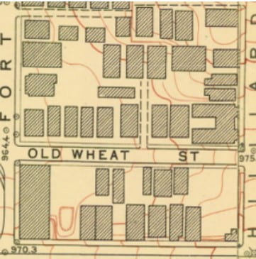 1928 Atlas map showing the lot being vacant, in the lower right corner. 