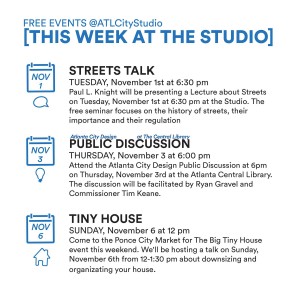 Atlanta City Studio's agenda for this week