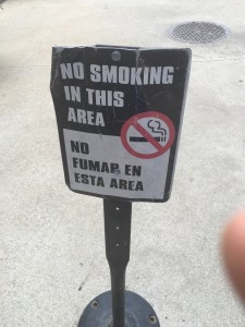 No Smoking Sign in Spanish and English