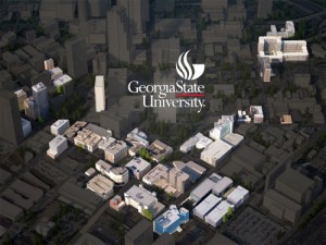 Map of Georgia State University today Credit: https://wdanielanderson.wordpress.com/2013/12/05/downtown-atlantas-georgia-state-university/
