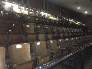 These dilapidated chairs represent the age and history of the venue.