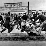 African Americans are attacked during a civil rights march
