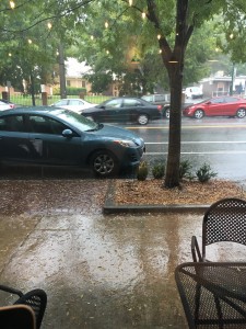 Rain in Kirkwood neighborhood of Atlanta