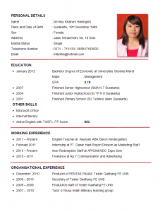 International resume