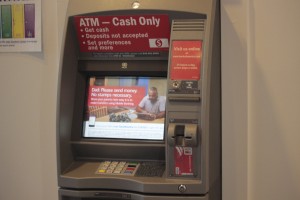 This ATM is just another one of the many amenities for students. They are able to go get some quick cash, grab, a quick bite to eat and go to class or work. 