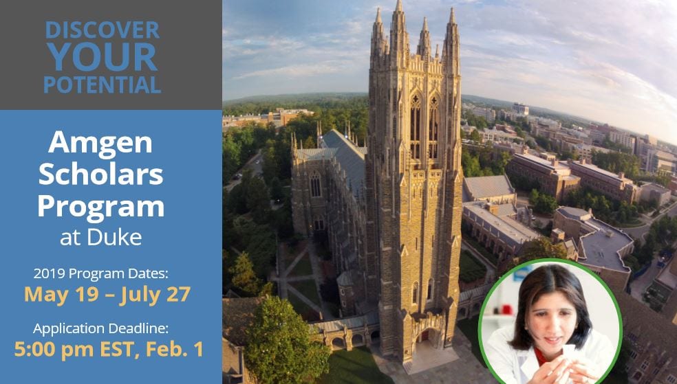 Research Opportunity: The Amgen Scholars Program at Duke