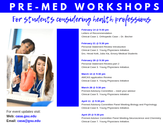 2019 Pre-Med Events